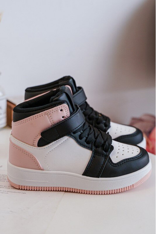 Alto Calçados esportivos infantis Branco-cor rosa Teredite