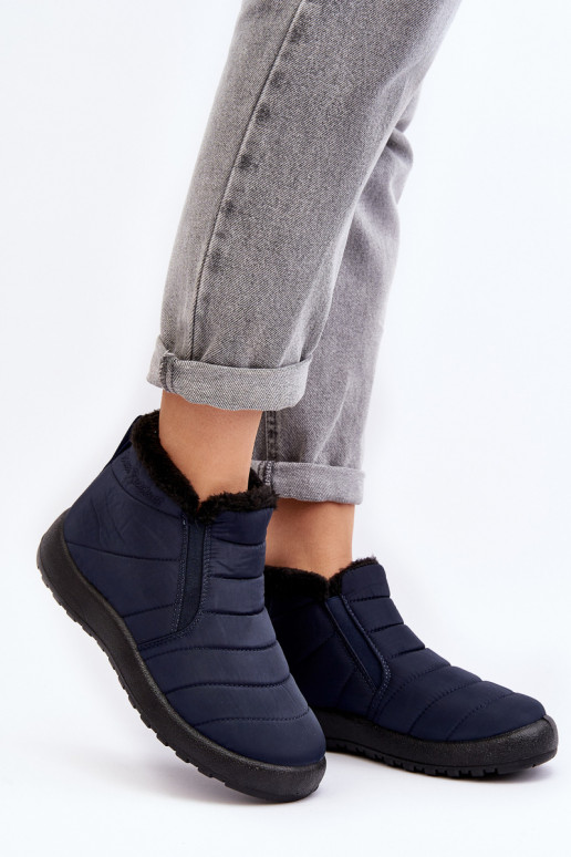 aquecimento Mulheres baixas Botas de neve azul escuro Enmore