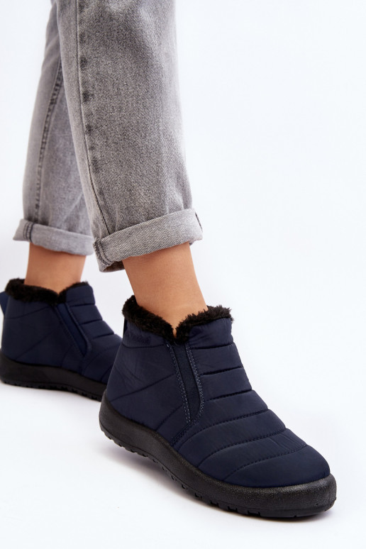 aquecimento Mulheres baixas Botas de neve azul escuro Enmore