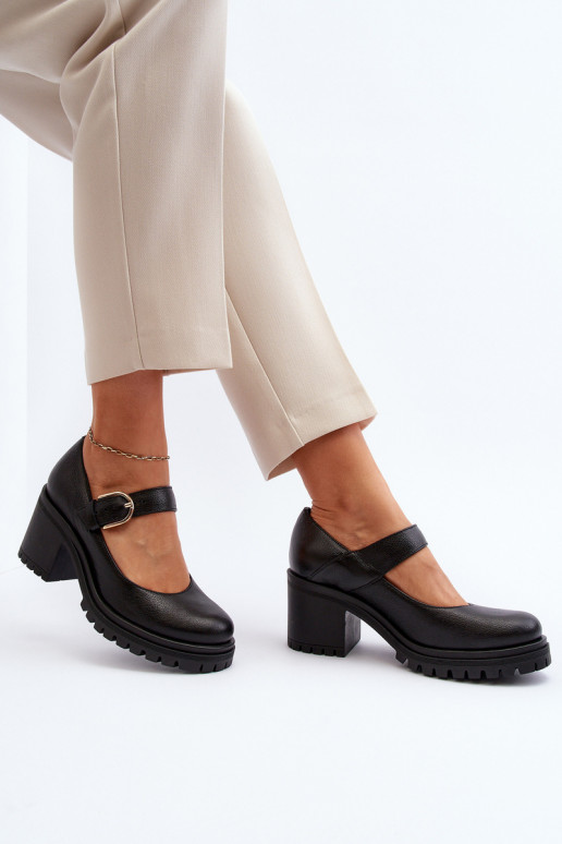 Zazoo 20166 Pele Sapato cor preta