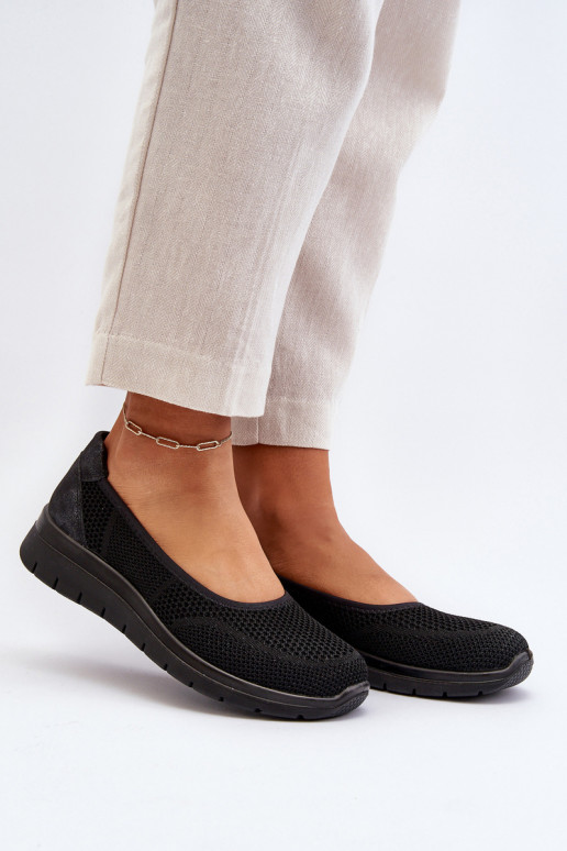 Bailarinas com uma plataforma I Koturnie cor preta Aviaba