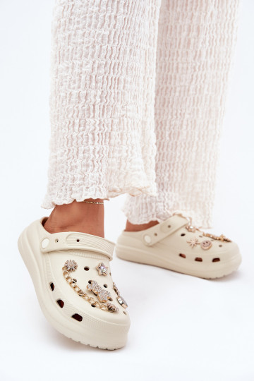 Chinelos leves Chinelos femininosPrzypinkami bege Linaviela 2