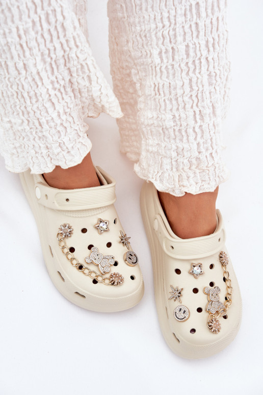 Chinelos leves Chinelos femininosPrzypinkami bege Linaviela