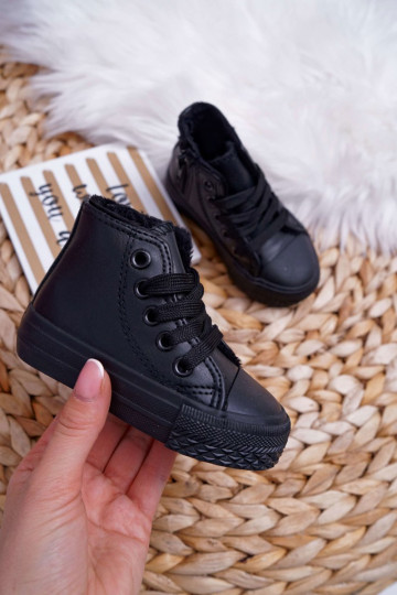 Infantil aquecimento sapatos de lazer com sola cor preta Filemon