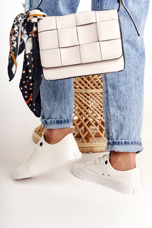 Baixo feminino sapatos casuais Big Star DD274451 cor branca