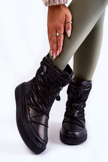 Feminino aquecimento Botas de neve Big Star KK274193 cor preta