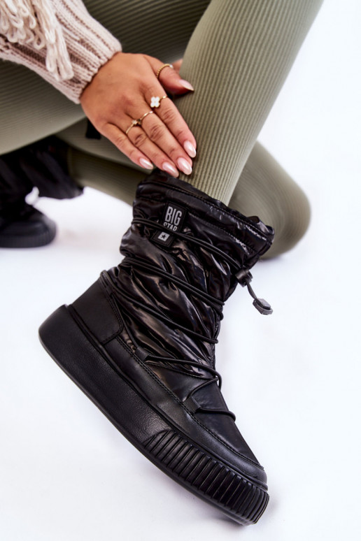 Feminino aquecimento Botas de neve Big Star KK274193 cor preta