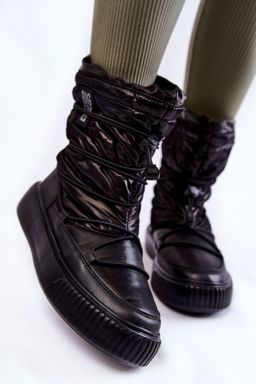 Feminino aquecimento Botas de neve Big Star KK274193 cor preta