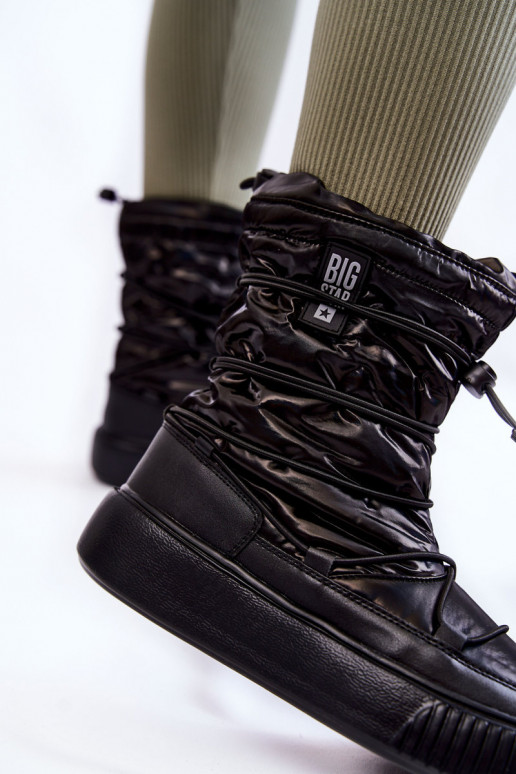 Feminino aquecimento Botas de neve Big Star KK274193 cor preta