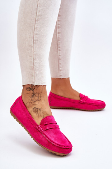 Feminino Mocassins clássicos de camurça cor rosa Ivana 2