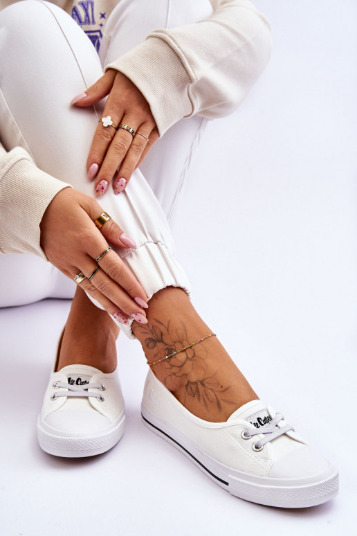 Sapatos femininos Tênis Lee Cooper LCEM-23-31-1791L cor branca