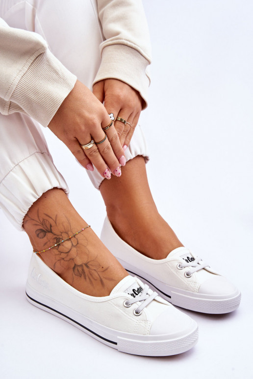 Sapatos femininos Tênis Lee Cooper LCEM-23-31-1791L cor branca