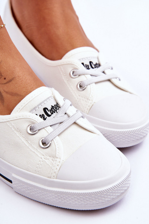 Sapatos femininos Tênis Lee Cooper LCEM-23-31-1791L cor branca