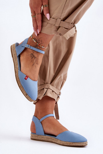 Feminino alpercatas com uma plataforma Big Star FF274532 cor azul 2