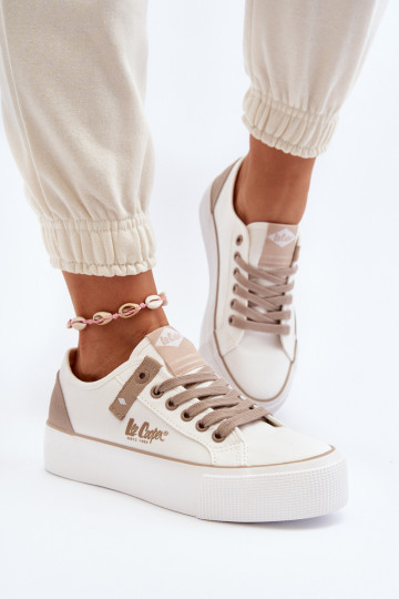  Sapatos de lazer Lee Cooper LCEM-24-31-2198 cor branca 2