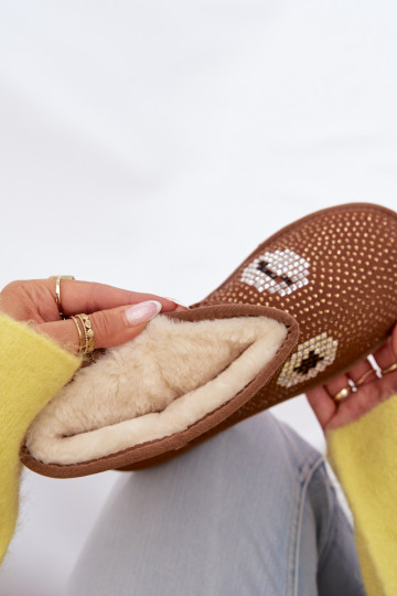 Decorado Alto Botas de neve Feminino cor marrom Galivra 2