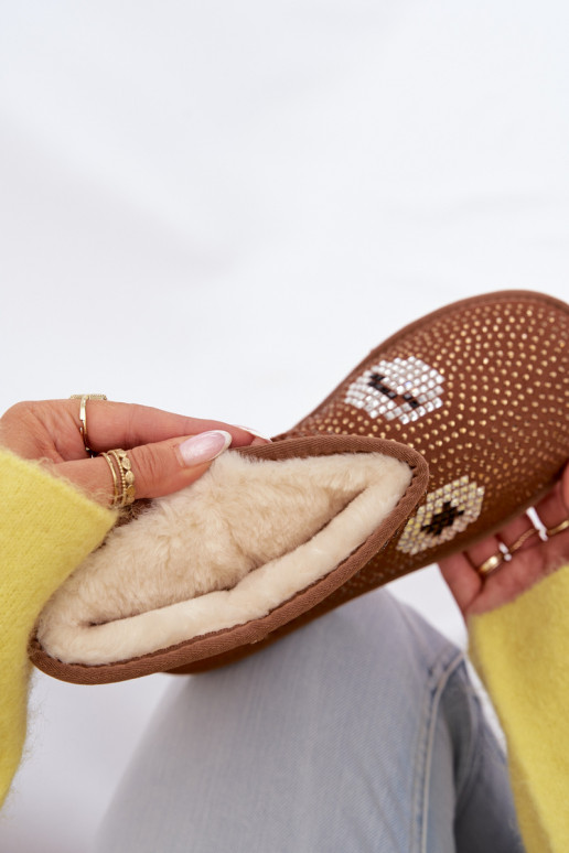 Decorado Alto Botas de neve Feminino cor marrom Galivra