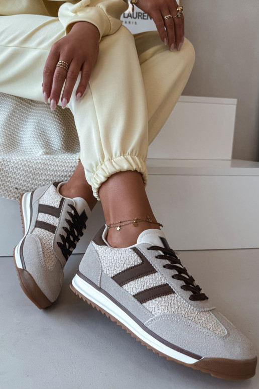 Soretta tênis femininos modelo Sneakers bege