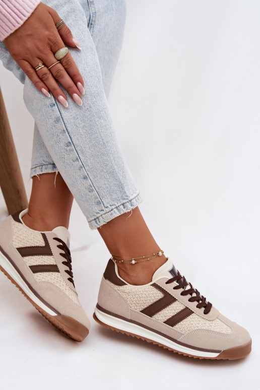 Soretta tênis femininos modelo Sneakers bege