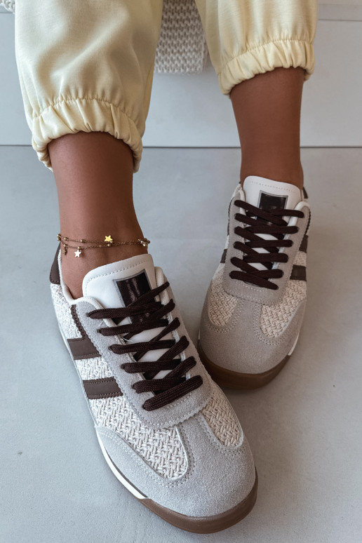 Soretta tênis femininos modelo Sneakers bege