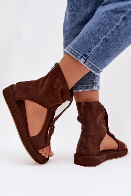 Sandálias femininas com uma bota CzekoladoParae Coralya