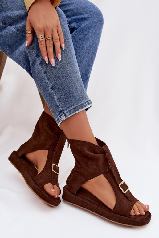 Sandálias femininas com uma bota CzekoladoParae Coralya