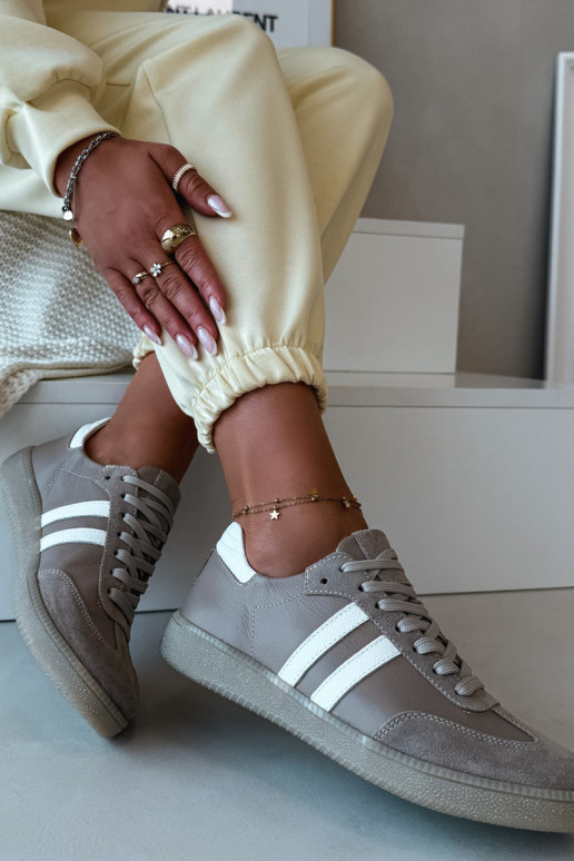 Zazoo N1068 Pele Baixo À modalo de tênis Feminino bege