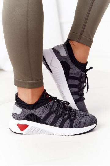 Feminino Estilo esportivo sapato Memory Foam Big Star HH274532 cor cinza