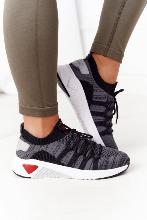 Feminino Estilo esportivo sapato Memory Foam Big Star HH274532 cor cinza