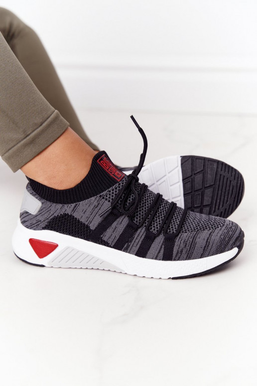 Feminino Estilo esportivo sapato Memory Foam Big Star HH274532 cor cinza