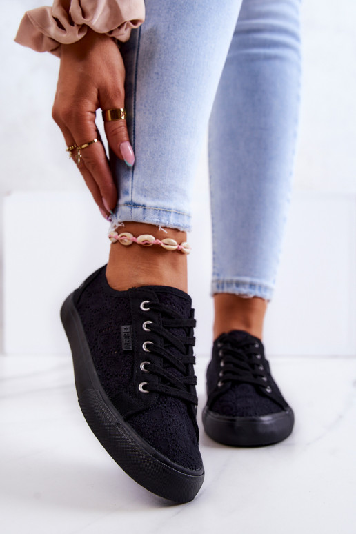 sapatos casuais com elementos abertos BIG STAR JJ274064 cor preta