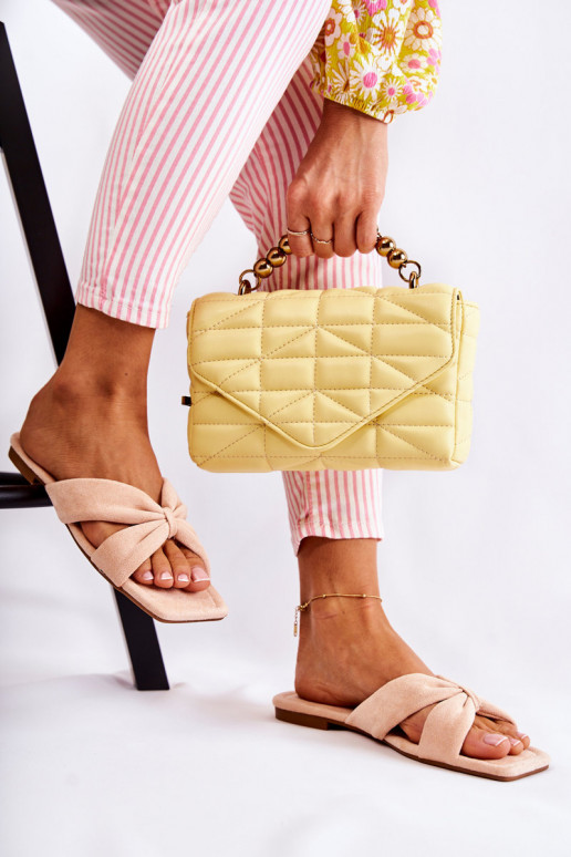 Feminino veludo Chinelos Tom rosa claro Vanilla Sky