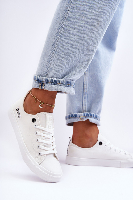 Tem que serterial baixo feminino sapatos casuais Big Star KK274008 cor branca