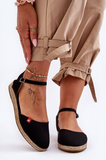 Espadrilhes femininas com plataforma cor preta Big Star FF274526 2