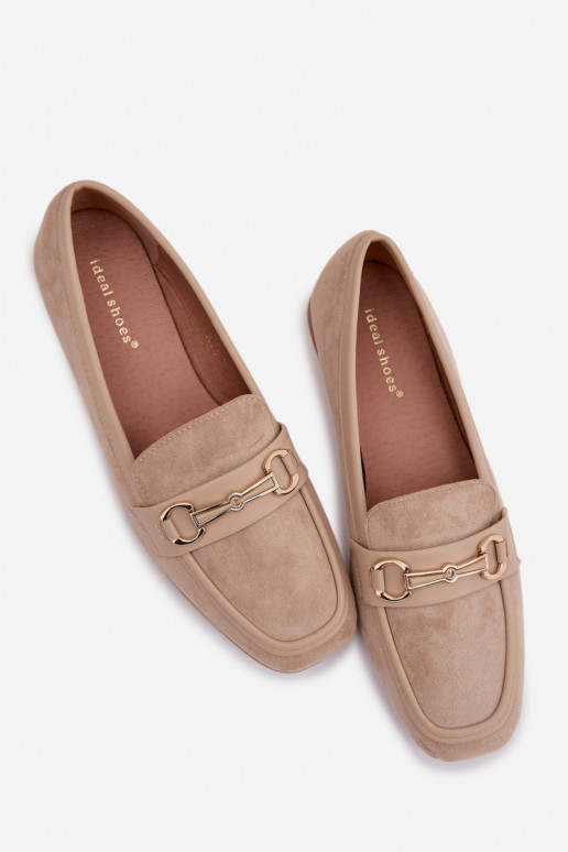 Mocassins mocassins femininos com enfeites bege Palerina