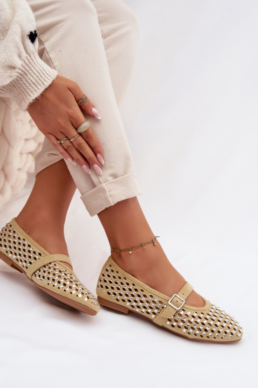 Bailarinas Feminino com elementos abertos com olhos brilhantes I Tirasem cor amarela EMilvessa