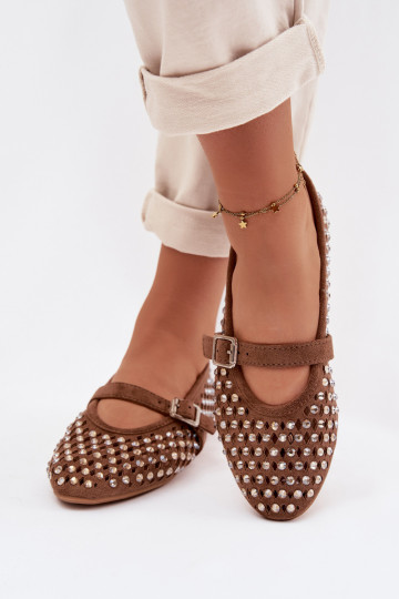 Bailarinas Feminino com elementos abertos com olhos brilhantes I Tirasem cor marrom EMilvessa 2