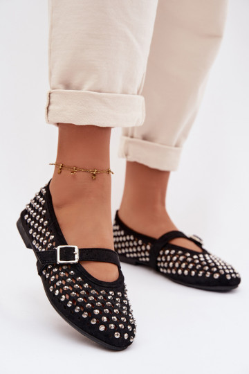 Bailarinas Feminino com elementos abertos com olhos brilhantes I Tirasem cor preta EMilvessa