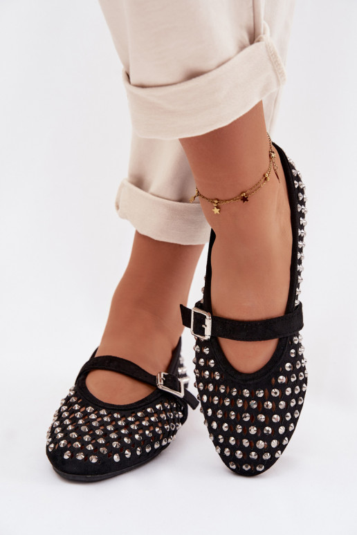 Bailarinas Feminino com elementos abertos com olhos brilhantes I Tirasem cor preta EMilvessa