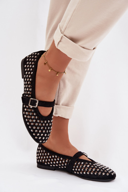 Bailarinas Feminino com elementos abertos com olhos brilhantes I Tirasem cor preta EMilvessa