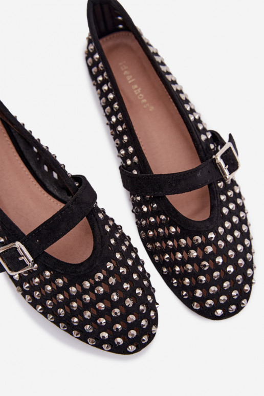 Bailarinas Feminino com elementos abertos com olhos brilhantes I Tirasem cor preta EMilvessa