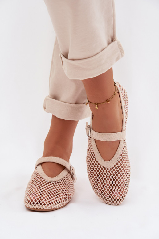 grade Bailarinas com alças cor de marfim Pherina