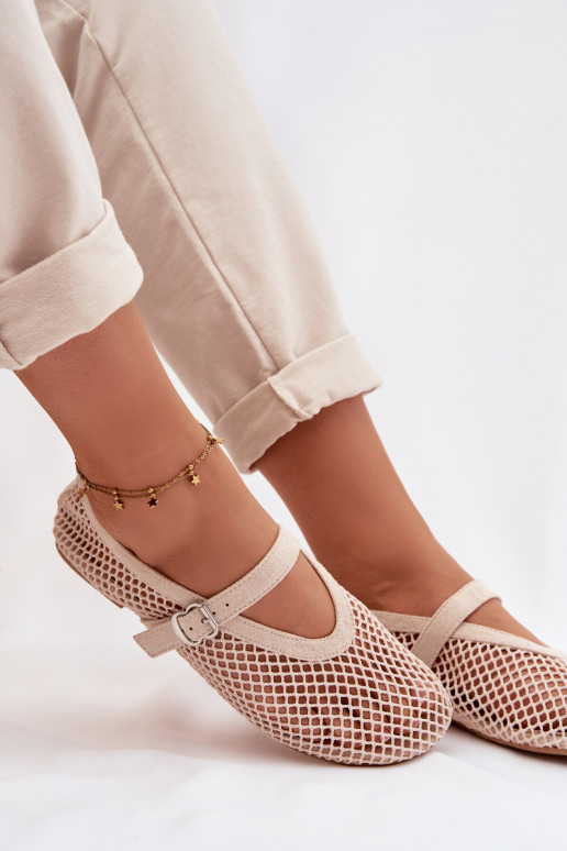 grade Bailarinas com alças cor de marfim Pherina