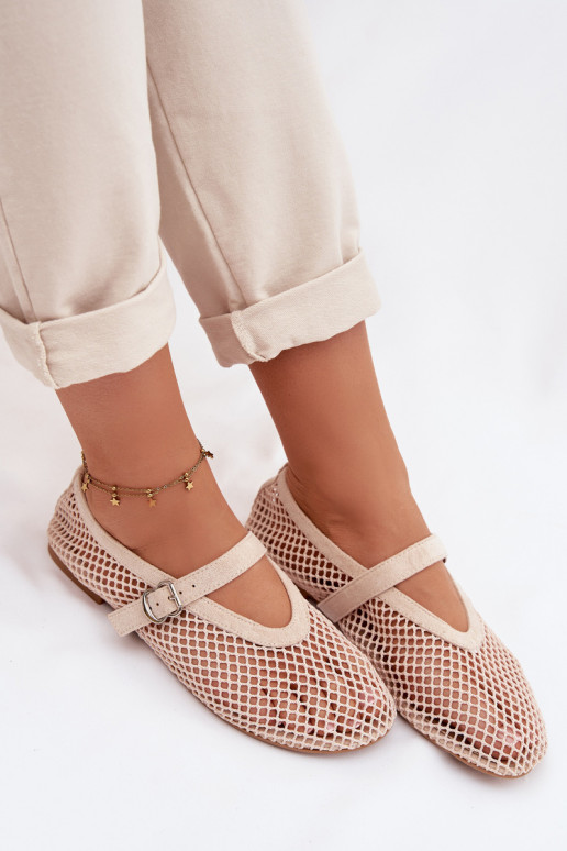 grade Bailarinas com alças cor de marfim Pherina