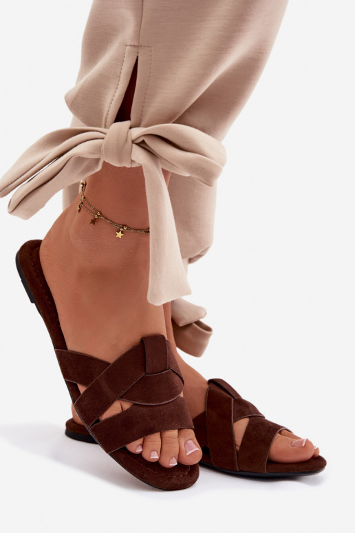 isósceles Chinelos femininos com listras CzekoladoParae Pavelle