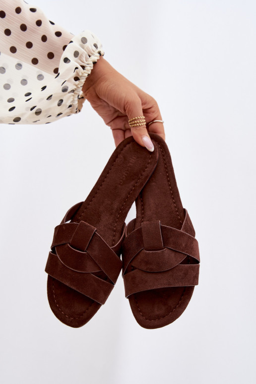 isósceles Chinelos femininos com listras CzekoladoParae Pavelle