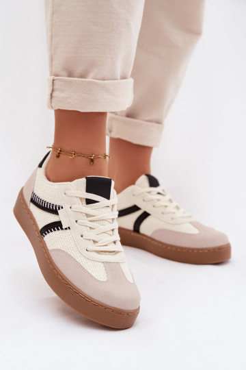 Baixo À modalo de tênis Feminino Branco-cor preta Denelisse 2