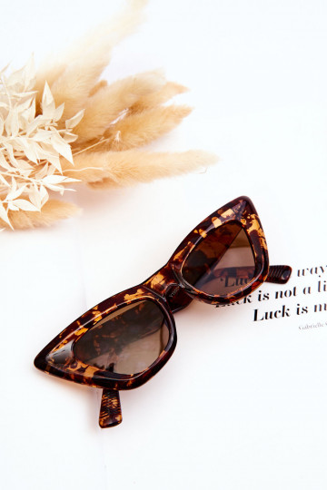 Feminino Oculos de sol Olho de gato V100045 cor marrom 2