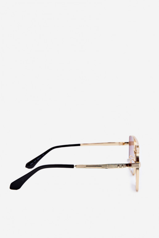 Oculos de sol Feminino UV400 ouro-cor marrom