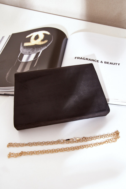 Portátil tipo de envelope Com decorações com coraçõesm de camurça ecológicaoParaa preto Evilinas